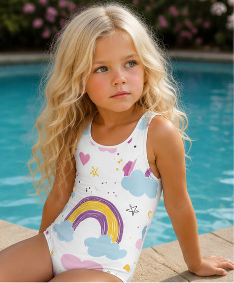 Rainbow Splash Kids Swimsuit