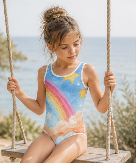 Rainbow Dreams Kids Swimsuit