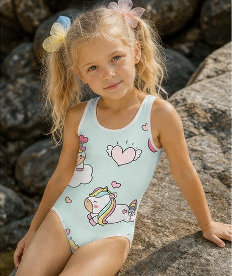 Mint Unicorn Kids Swimsuit