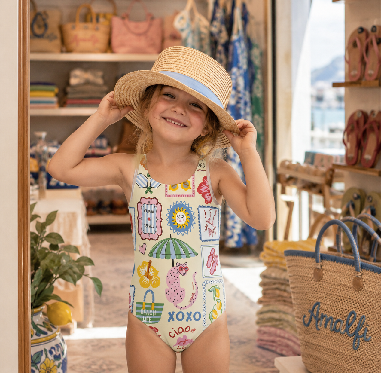 Mini Bella Yellow Beach Club Swimsuit